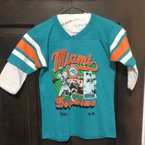 Vintage 1990 Miami Dolphins NWOT jersey shirt, kids 6-8.